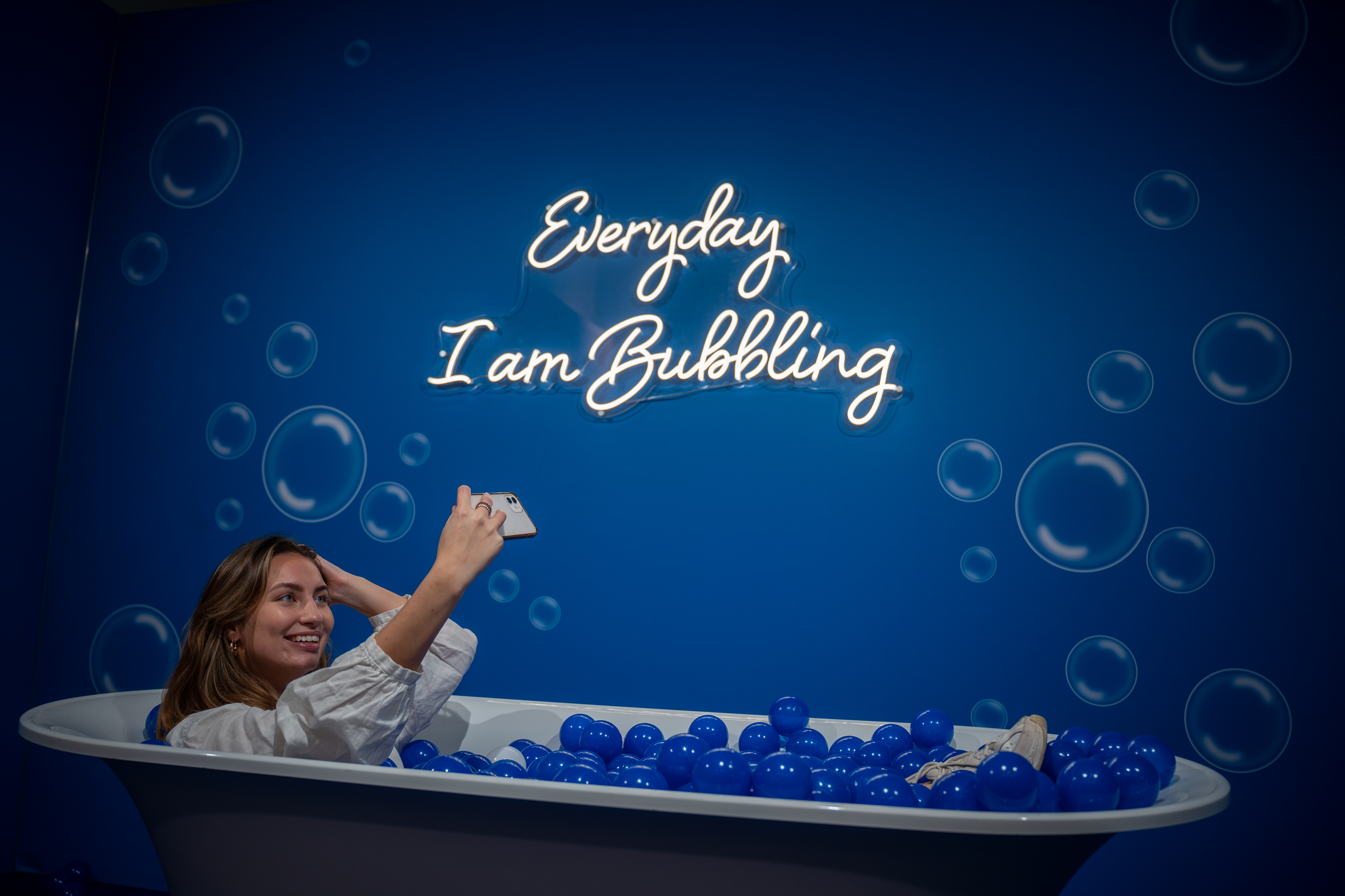 Bubbelbad selfie